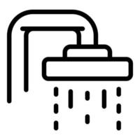 guardar el vector del contorno del icono del agua de la ducha. gota limpia