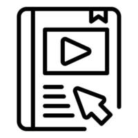 Access webinar icon outline vector. Video tutorial vector