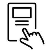 Click online tutorial icon outline vector. Video computer vector