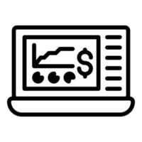 Finance tutorial icon outline vector. Video webinar vector