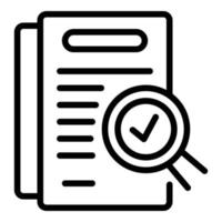 Search document icon outline vector. Fair trade vector