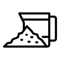 Stevia powder icon outline vector. Sesame food vector