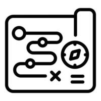 Gameplay route icon outline vector. Game machine vector