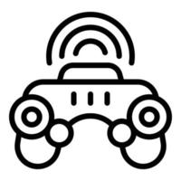 Wireless joystick icon outline vector. Game machine vector