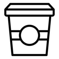 Coffee to go icon outline vector. Eating nut vector