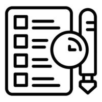 Education test icon outline vector. Office study vector