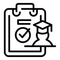 Student clipboard icon outline vector. University building vector