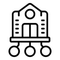 Digital school icon outline vector. Book university vector