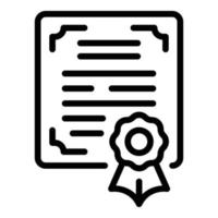 Diploma college icon outline vector. Science book vector