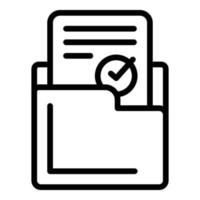 Study folder icon outline vector. Education office vector