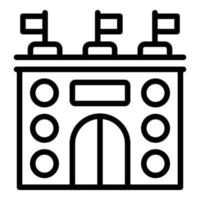 College building icon outline vector. University education vector