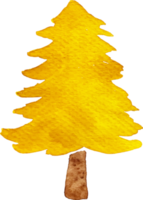 elemento de pincel de acuarela de árbol de navidad png