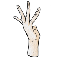 waterverf divers hand- gebaren png