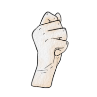 Watercolor various hand gestures png