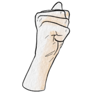 Watercolor various hand gestures png