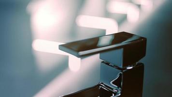 Rotating washbasin. Studio filming. In the background a row of toilets. 4k video