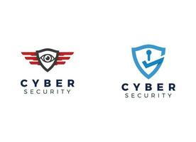 inspiración del logotipo de tecnología de seguridad vector