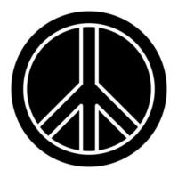 Peace Glyph Icon vector