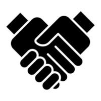 Handshake Glyph Icon vector