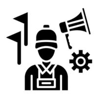 Tour Manager Glyph Icon vector
