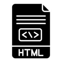 HTML Glyph Icon vector