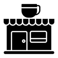 Cafe Glyph Icon vector