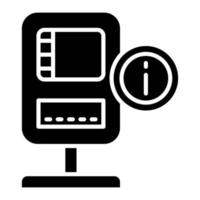 Information Kiosk Glyph Icon vector