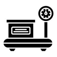 Platform Scale Glyph Icon vector