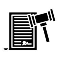 Lawsuit Glyph Icon vector