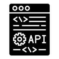 Application Programming Interface Glyph Icon vector