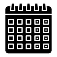 icono de glifo de calendario vector