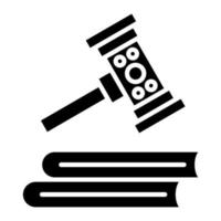 Legal Code Glyph Icon vector