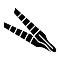 Tweezers Glyph Icon vector