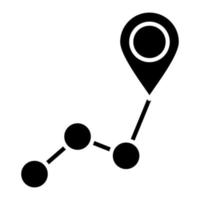 Tracking Glyph Icon vector