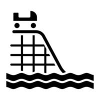 Water Coaster Glyph Icon vector