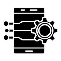 Project Management App Glyph Icon vector