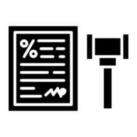 Tax Law Glyph Icon vector