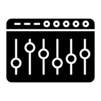 Equalizer Glyph Icon vector