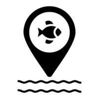 Map Glyph Icon vector