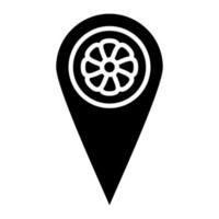 Spa Locator Glyph Icon vector