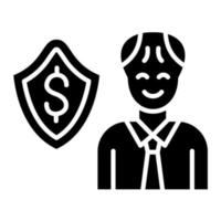 Retirement Plan Glyph Icon vector