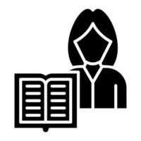 Readership Glyph Icon vector