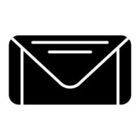 icono de glifo de correo vector