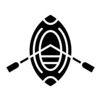 Rowing Boat Glyph Icon vector