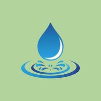 Water drop logo template vector