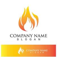 Fire logo design illustration and fire symbol vector