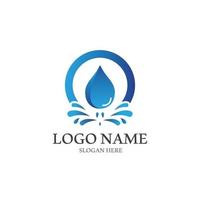 Water drop logo template vector