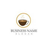 diseño de plantilla de icono de logotipo de taza de café vector