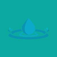 Water drop logo template vector