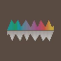 Sound waves vector illustration design